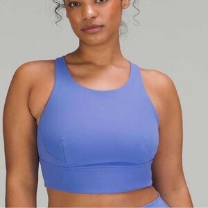Lululemon Athletica Wild Indigo Wunder Train Longline Bra Medium Support, Sz 8